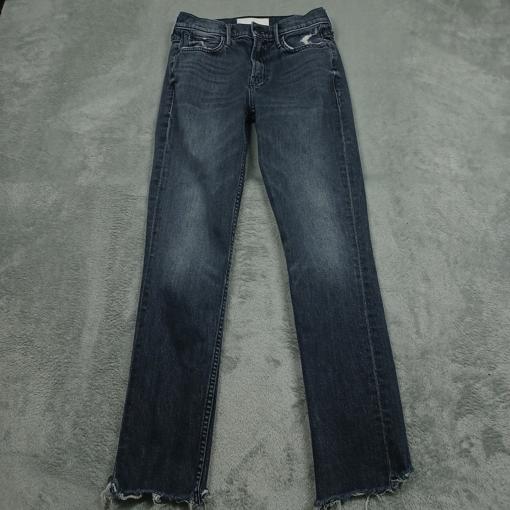 Mother Jeans Womens 25 Gray The‎ Flirt Chew Frayed Superior Pockets Preppy